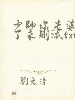 少帅你老婆又跑了未删减txt下载