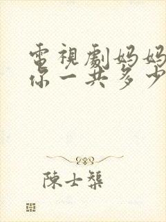 电视剧妈妈在等你一共多少集封面