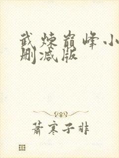 武炼巅峰小说无删减版封面