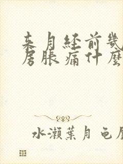 来月经前几天乳房胀痛什么原因