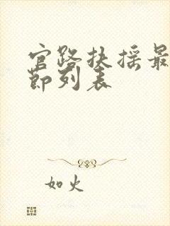 官路扶摇最新章节列表