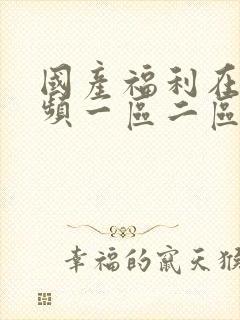 国产福利在线视频一区二区