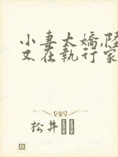 小妻太娇,陆爷又在执行家法