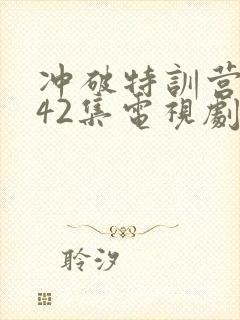 冲破特训营1一42集电视剧免费