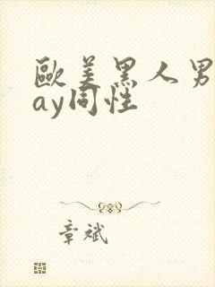 欧美黑人男男gay同性封面