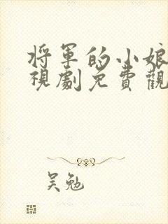 将军的小娘子电视剧免费观看