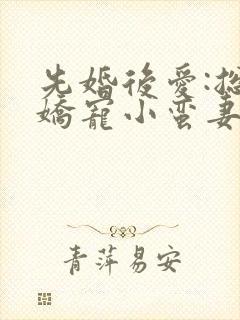 先婚后爱:总裁娇宠小蛮妻封面