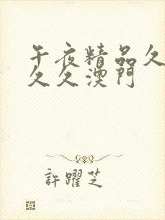 午夜精品久久久久久澳门