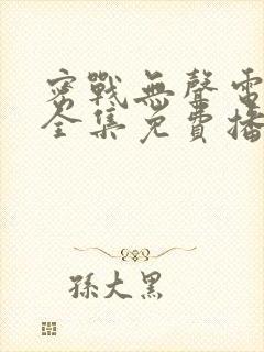 密战无声电视剧全集免费播放