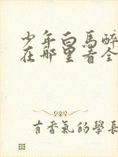 少年白马醉春风在哪里看全集封面