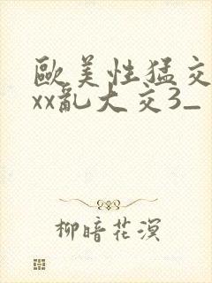 欧美性猛交xxxx乱大交3_