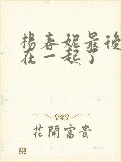 杨春妮最后和谁在一起了封面