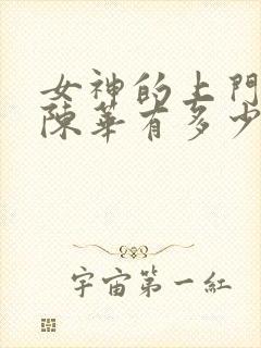 女神的上门狂婿陈华有多少章