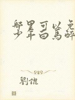 哪里可以免费看少年白马醉春风