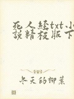 死人经txt小说精校版下载封面