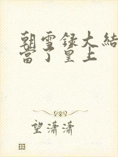 朝雪录大结局谁当了皇上