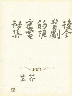 秘密的背后48集电视剧全部免费观看