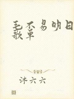 毛不易明日之子歌单