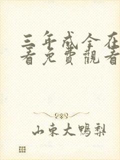 三年成全在线观看免费观看电视剧图