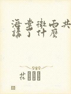 海棠微雨共归途讲了什么