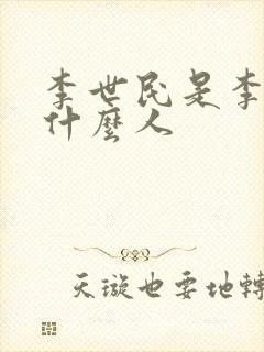 李世民是李渊的什么人封面
