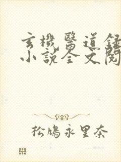 玄机医道录苓安小说全文阅读