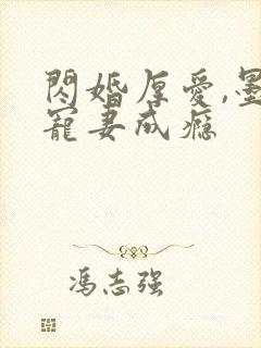 闪婚厚爱,墨少宠妻成瘾封面