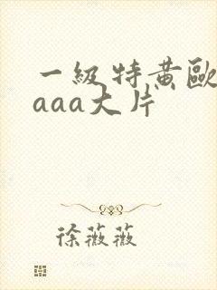一级特黄欧美aaaa大片