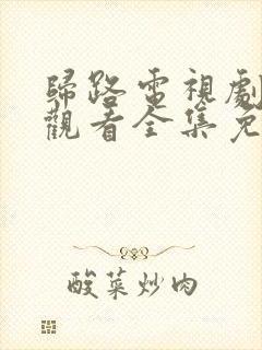 归路电视剧在线观看全集免费高清