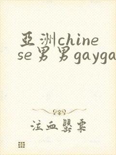 亚洲chinese男男gaygay网站