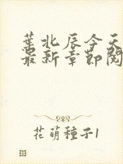 叶北辰今天最快最新章节阅读