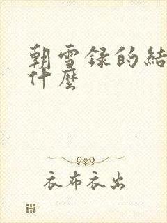 朝雪录的结局是什么