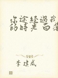 你途经过我倾城的时光 白落梅封面