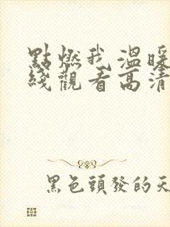 点燃我温暖你在线观看高清