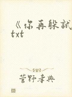 《你再躲试试》txt