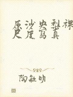 原沙央梨裸体大尺度写真封面