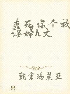 爽死你个放荡小淫妇h文