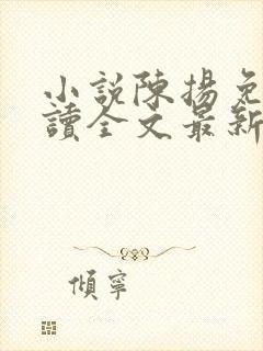 小说陈扬免费阅读全文最新