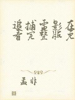 追捕电影在线观看完整版免费