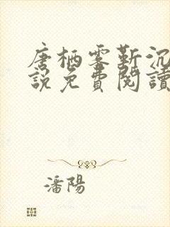 唐栖雾靳沉野小说免费阅读