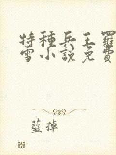 特种兵王罗铮蓝雪小说免费阅读