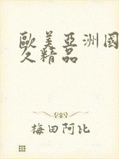 欧美亚洲国产久久精品