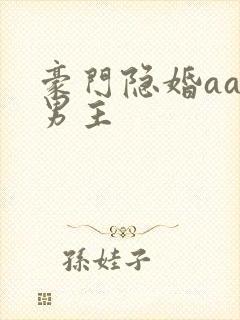 豪门隐婚aa制男主