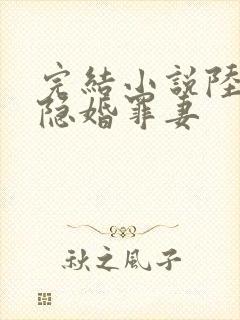 完结小说陆少的隐婚罪妻