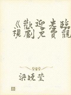 《欢迎光临》电视剧免费观看