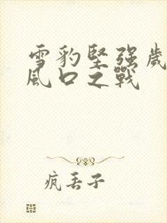 雪豹坚强岁月骑风口之战