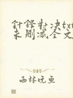 针锋对决txt未删减全文封面