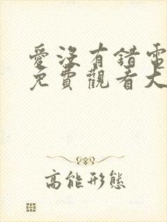 爱没有错电视剧免费观看大全