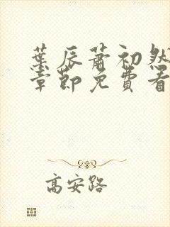 叶辰萧初然最新章节免费看