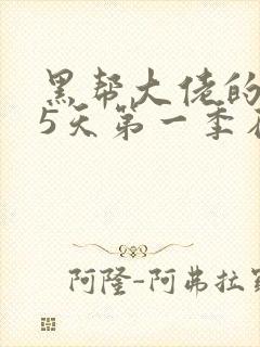 黑帮大佬的365天第一季在线观看封面